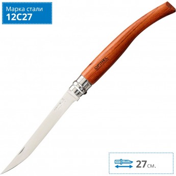 Нож филейный OPINEL №12, нержавеющая сталь, рукоять бубинга 000011 Нож филейный OPINEL №12, нержавеющая сталь, рукоять бубинга 000011